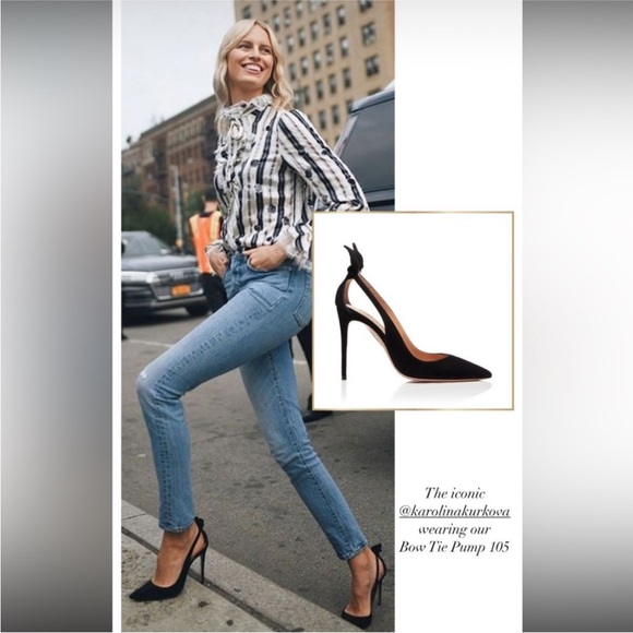 EUC🖤AQUAZZURA Deneuve suede heel pump - Picture 6 of 16